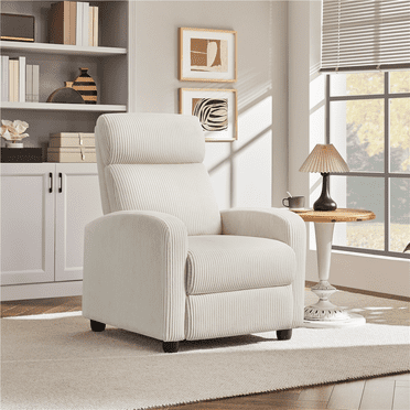 Renwick Modern Corduroy Recliner Chair with Pocket Springs, Beige