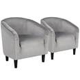 thumbnail image 1 of Renwick Modern Upholstered Tub Chair for Livingroom, Set of 2, Gray Velvet, 1 of 10