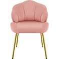 thumbnail image 1 of Renwick Modern Velvet Accent Chair with Golden Metal Legs for Living Room, Pink, 1 of 14