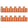 thumbnail image 1 of Renwick Outdoor Wooden Landscape Short Fence for Decorative Yard Patio, Set of 2, Brown, 1 of 9