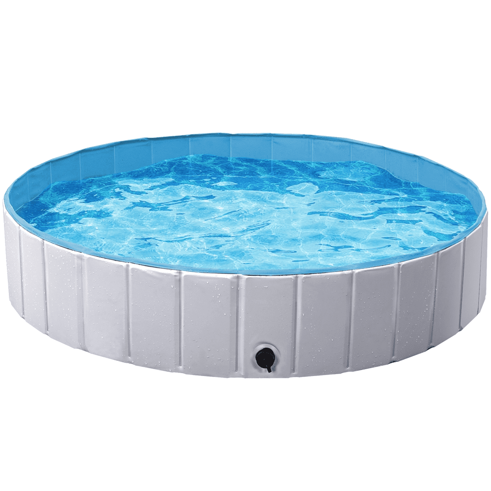 Foldable Pet Swimming Pool for Garden/Beach/Yard/Home, XL 55 inch, Gray