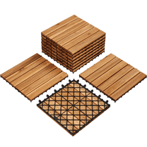 Renwick Pack of 10 Interlocking Flooring Tiles for Outdoor & Indoor Patio Garden 12x12in, Wood