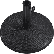 Renwick Patio Market Umbrella Base with Water-Resistant Coating, Black