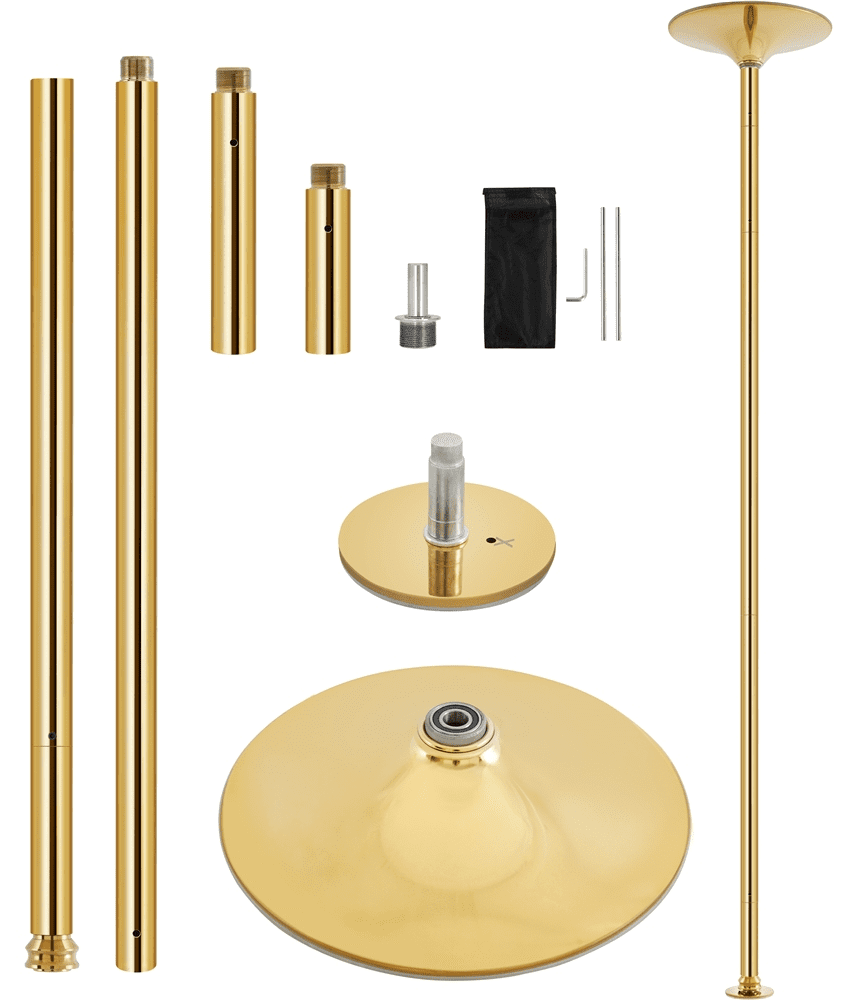 Renwick Portable Dance Pole Height Adjustable 7'-9' Gold