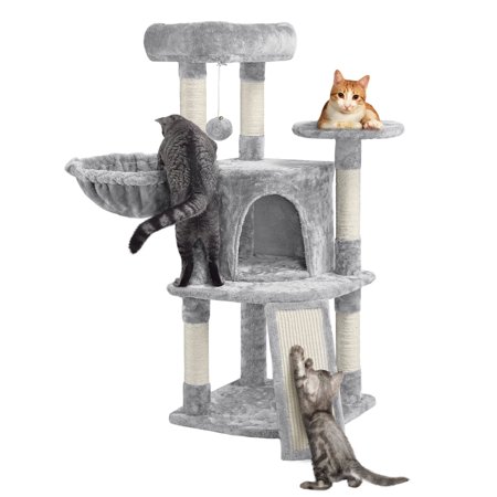 Renwick Professional Cat Tree for Small Medium Cats,Light Gray