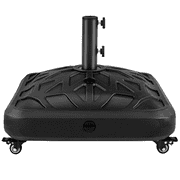 Renwick Rolling Umbrella Base Stand with Roots Pattern, Black