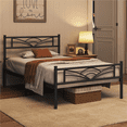 thumbnail image 1 of Renwick Skylar Cloud-Inspired Design Metal Bed, Twin, Adult, Black, 1 of 9