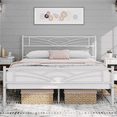 thumbnail image 1 of Renwick Skylar Cloud-Inspired Design Metal Bed, Queen, White, 1 of 9