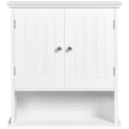 thumbnail image 1 of Renwick Two Door Wall Mounted Bathroom Cabinet with Open Compartment, White, 1 of 8