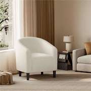 Renwick Upholstered Corduroy Accent Chair for Living Room, Beige