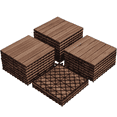 thumbnail image 1 of Renwick Wood Interlocking Flooring Tiles for Patio Garden Deck, Pack of 27, Brown, 1 of 8