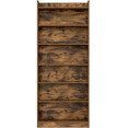 thumbnail image 1 of Renwick Wooden 7 Layer Open Shelf Bookcase with Compartment, Rustic Brown, 1 of 8