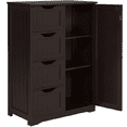thumbnail image 1 of Renwick Wooden Bathroom Cabinet Storage Cabinet Espresso, 1 of 9