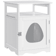 thumbnail image 1 of Renwick Wooden Cat Litter Box Enclosure with Open Shelf,White, 1 of 10