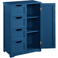 thumbnail image 1 of Renwick Wooden Storage Cabinet with 4 Drawers for Bathroom, Navy Blue, 1 of 9