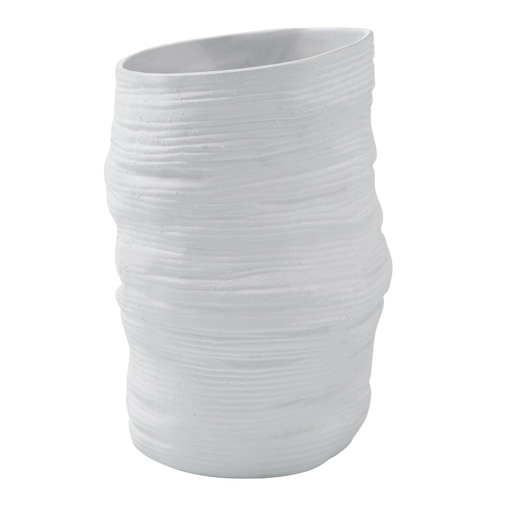 Azures Textured Off-White Ceramic Planter