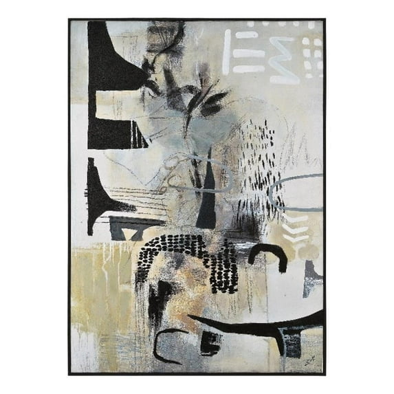 Renwil Basana 50x36" Modern Cotton Hanging Wall Canvas Art in Multi-Color