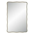 thumbnail image 1 of Renwil Basel 36" Tall Rectangular Irregular Mirror, Antique Brushed Brass, 1 of 5