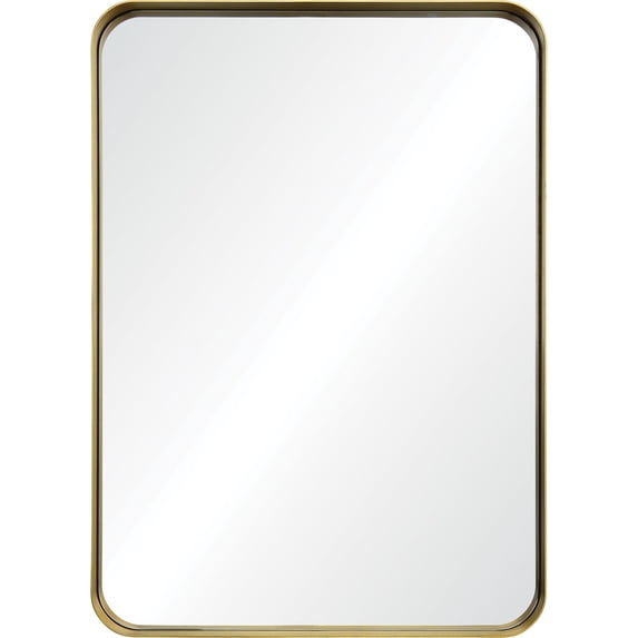 Renwil Camus Rectangular Framed Brushed Gold Antique Iron Mirror