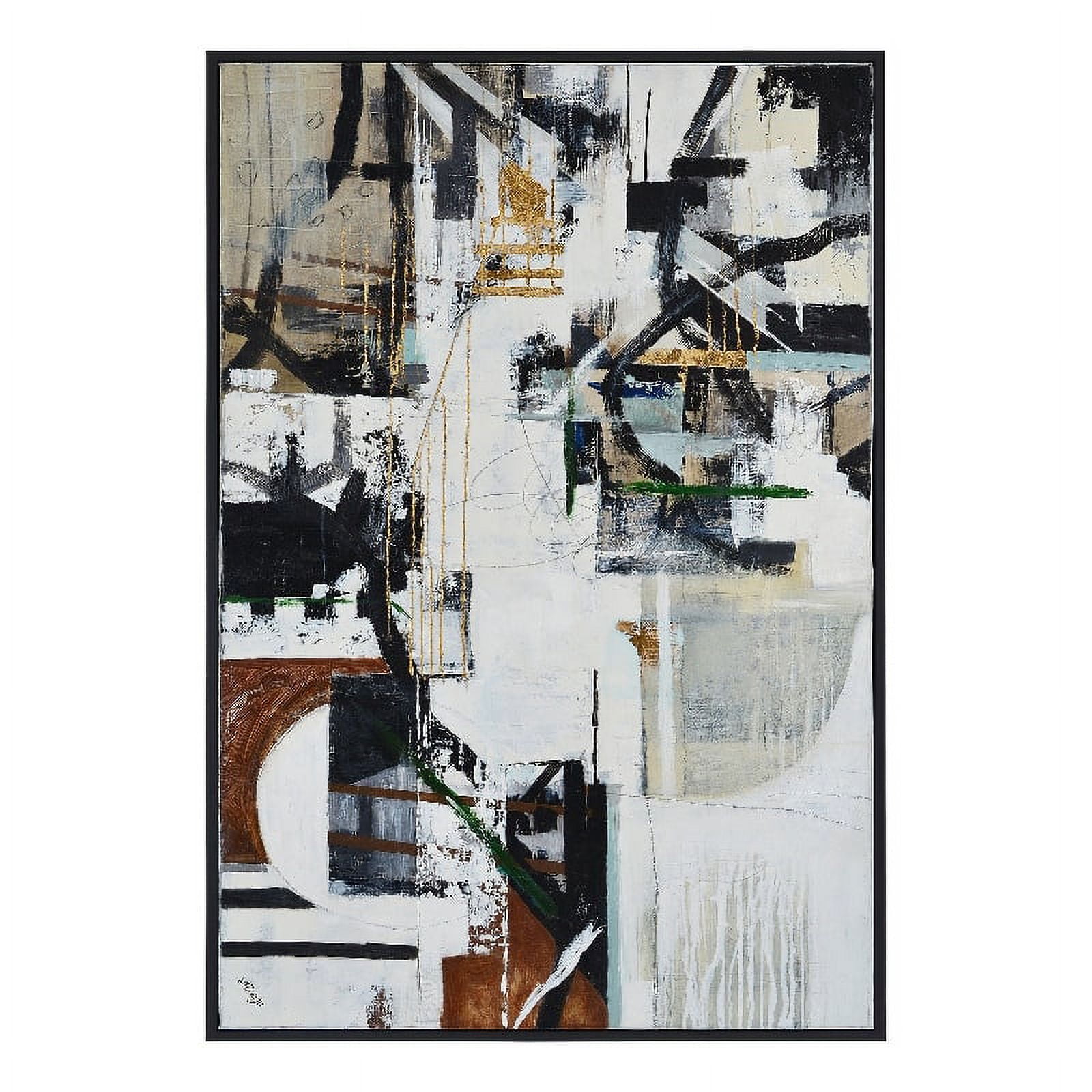 Renwil Draymore 60x40" Modern Cotton Hanging Wall Canvas Art in Multi