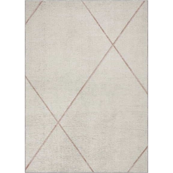 Tribal Minimalist Beige and Black Area Rug - Renwil-Color:Beige