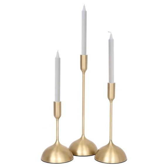Renwil Ferris 5" Contemporary Aluminum Candle Holder in Gold