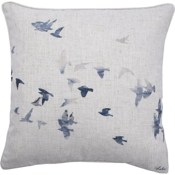Renwil Flight 20x20" Square Modern Fabric Decorative Pillow in Multi-Color
