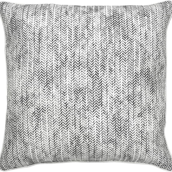 Renwil Halford 22x22" Square Modern Fabric Decorative Pillow in Black/White