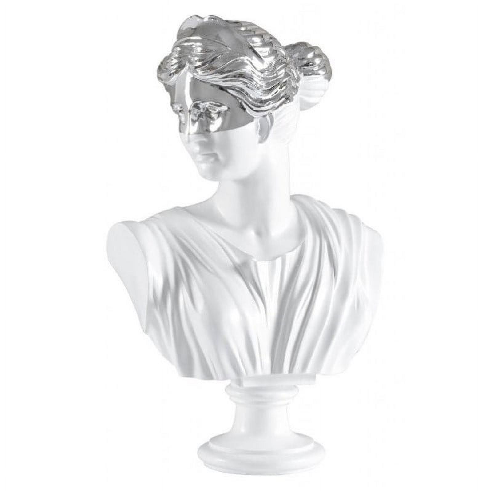 Renwil Juliett Bust Statue in Silver and Matte White - image 1 of 2