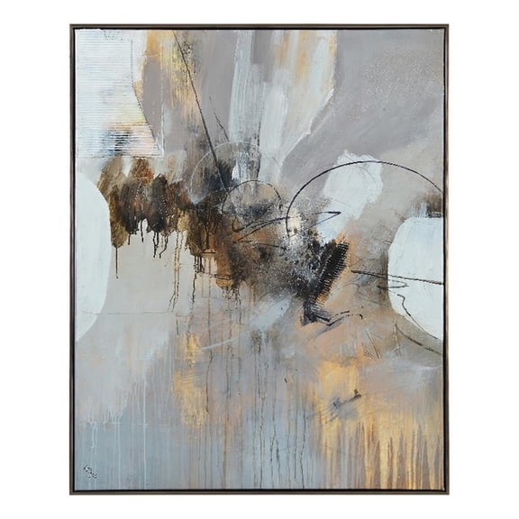 Renwil Keys 50x40" Modern Cotton Hanging Wall Canvas Art in Multi-Color