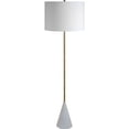 thumbnail image 1 of Renwil Lacuna 1-Light Modern Metal Floor Lamp in Brass & White, 1 of 3