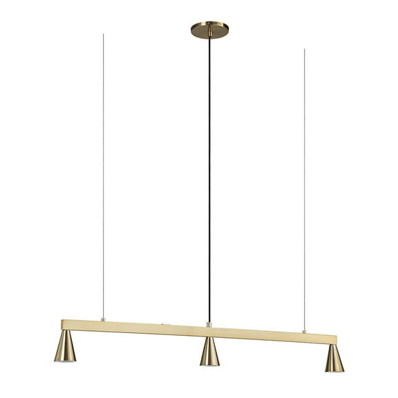 Renwil Linea 42" Wide 3-Light Chandelier, Champagne