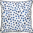 thumbnail image 1 of Renwil Lustra 22x22" Square Modern Fabric Decorative Pillow in White & Navy, 1 of 2