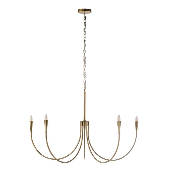 Renwil Luzon 90" Height Ceiling Fixture, Plated Dark Antique Brushed Brass
