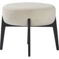 thumbnail image 1 of Renwil Micha 16.5x20" PU Foam & Iron Metal Sherpa Stool in White, 1 of 4