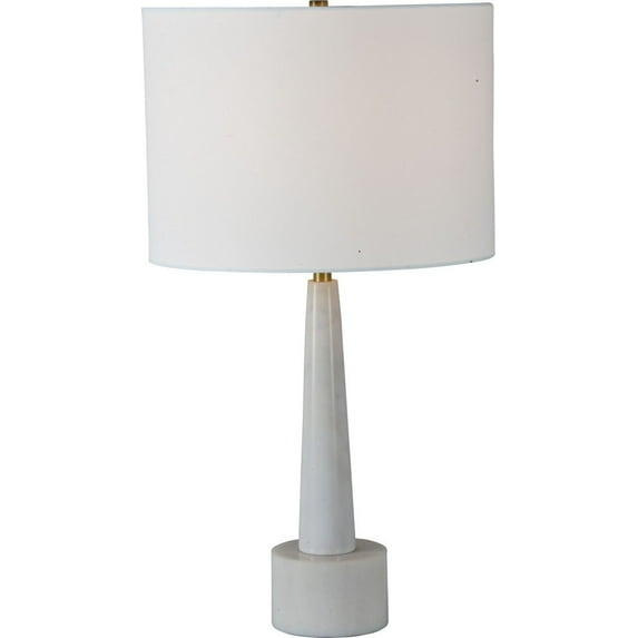 Renwil Modern Glamour Hudswell Table Lamp in Antique Brass and White