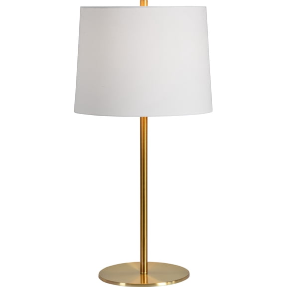 Renwil Modern Glamour Rexmund Table Lamp in Antique Brass and White