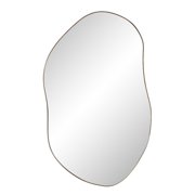 Renwil Noria 45" Tall Irregular Rectangular Oval Mirror, Burnished Brass
