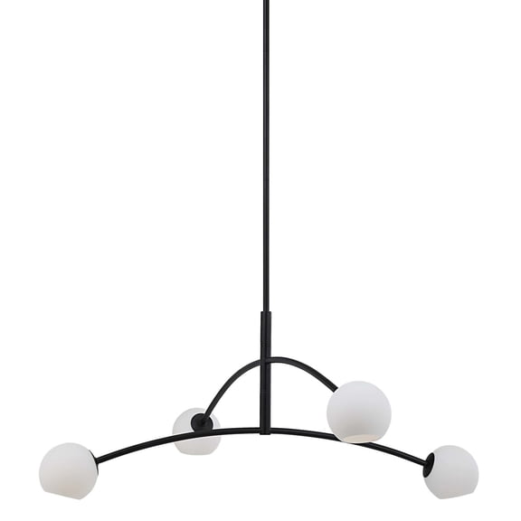 Ren Wil LPC4472 Nube 4 Light 54" Wide Led Chandelier - Black