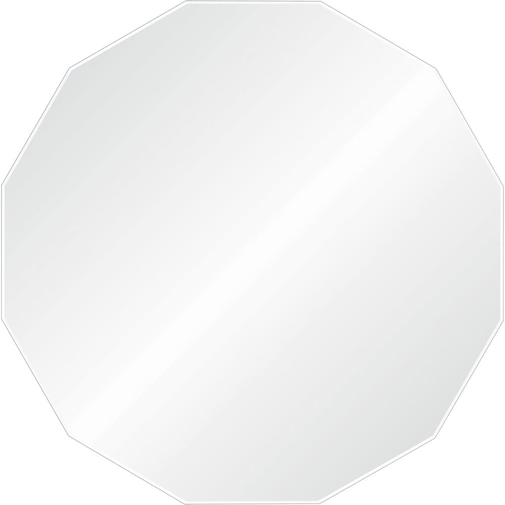 Ovada 40" Frameless Geometric Bathroom Vanity Mirror
