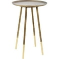 thumbnail image 1 of Renwil Pawn Mid-Century Iron Accent Table in Antique Brass, 1 of 3
