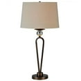 thumbnail image 1 of 31" Brown Bronze Table Lamp with Beige Linen Shade, 1 of 3