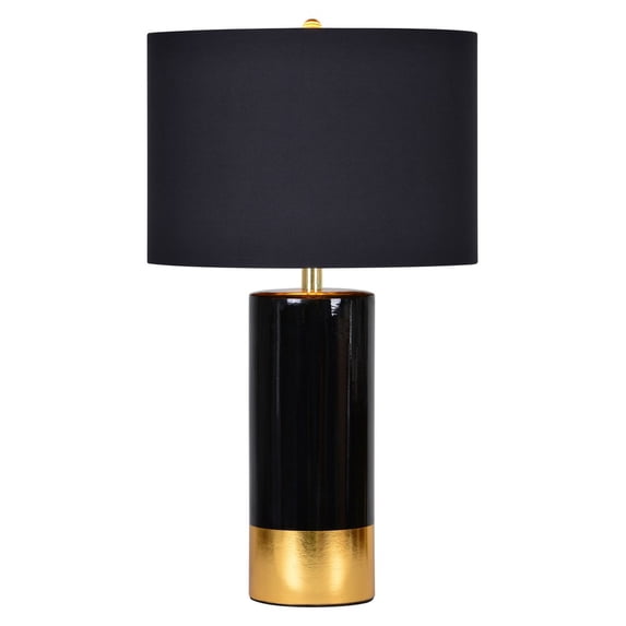 Renwil The Tuxedo Ceramic Table Lamp in Black and Gold