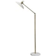 thumbnail image 1 of Renwil Troilus Modern Floor Lamp in Matte White and Brass, 1 of 3