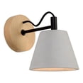 thumbnail image 1 of Renwil Turtle Bay 1-Light Modern Wood & Steel Wall Sconce in Gray, 1 of 11