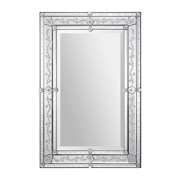 Renwil Vincenzo Mirror with Etched Pattern Frame