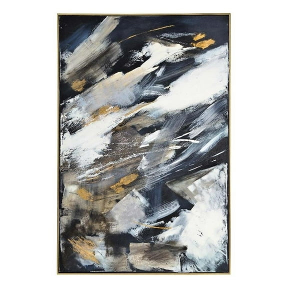 Renwil Westmount 60x40" Modern Fabric Hanging Wall Canvas Art in Multi-Color