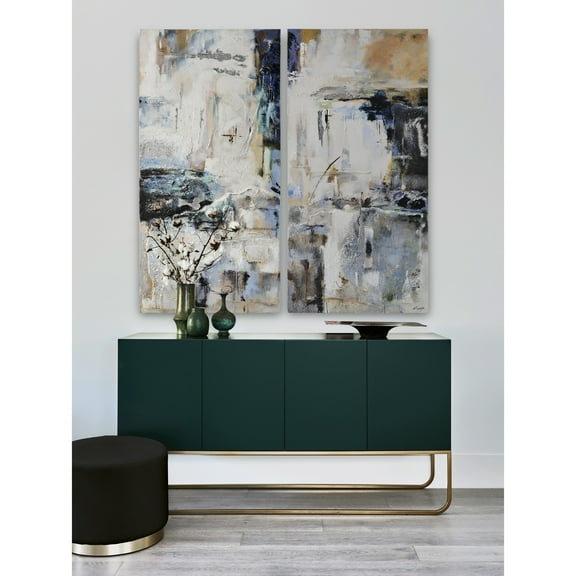 Renwil Yaffa 30" Modern Foam Unframed Canvas Fabric Painting in Multi-Color