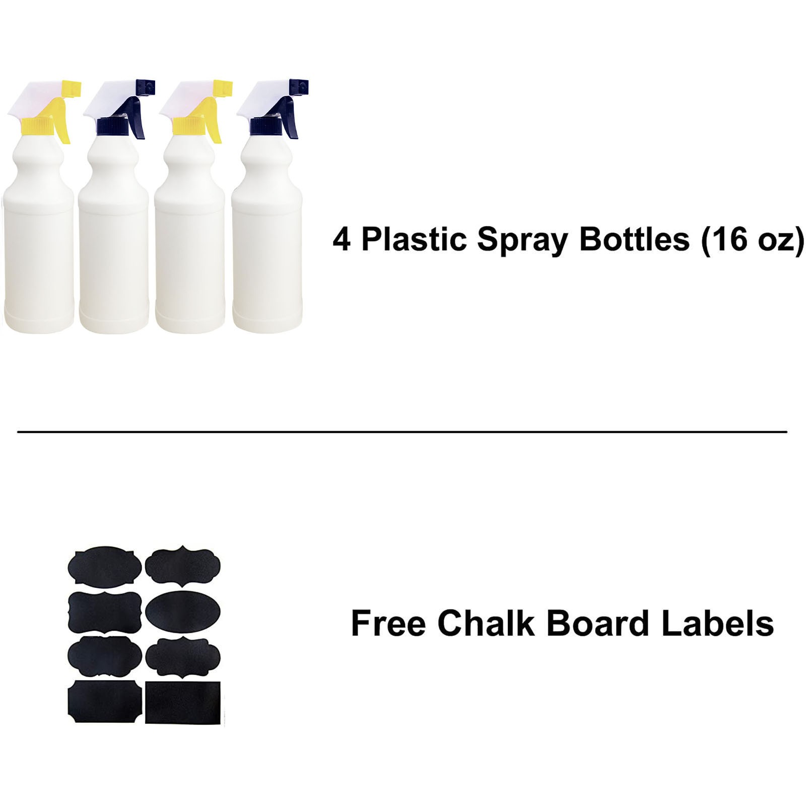 Renxiaooo 4PC Spray Bottles Leak Proof For Cleaning Solution With