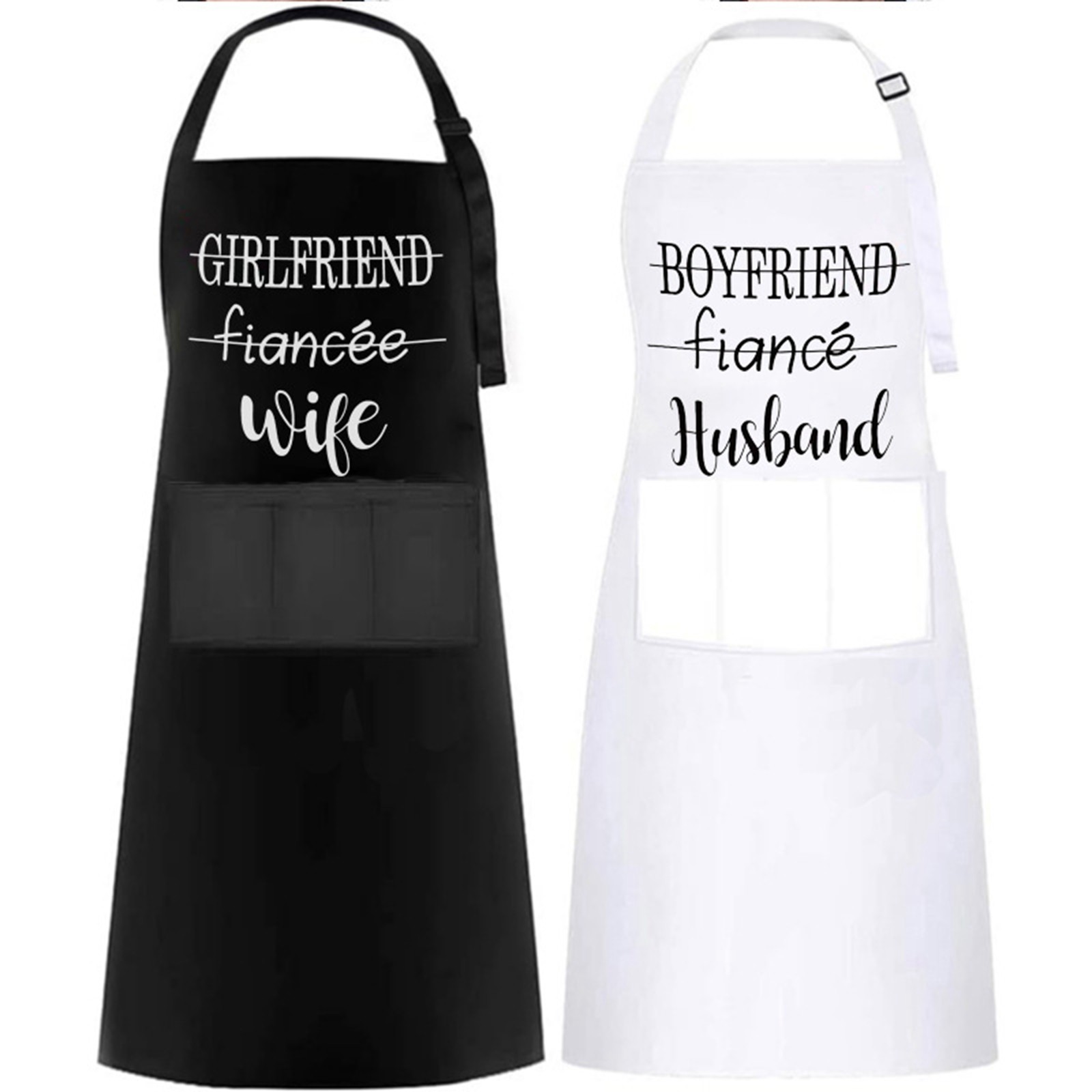 Renxiaooo Couple's And Fouling Kitchen Garden Barbecue Printed Apron ...